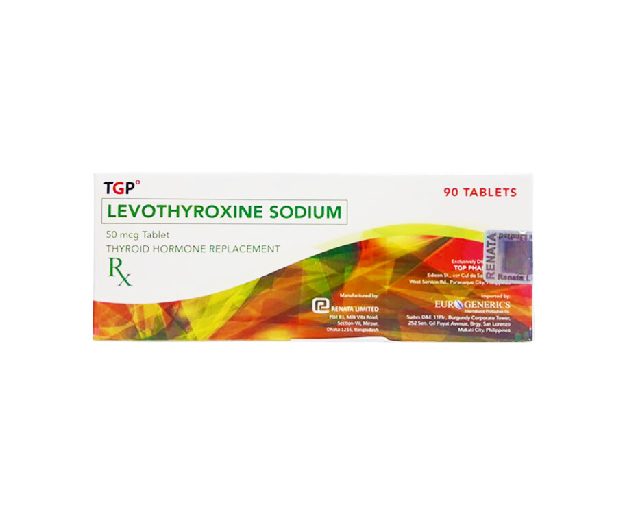 TGP Levothyroxine Sodium 50mcg 90 Tablets