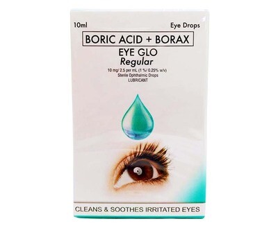 Boric Acid + Borax Eye Glo Regular 10mg/ 2.5 per mL 10mL