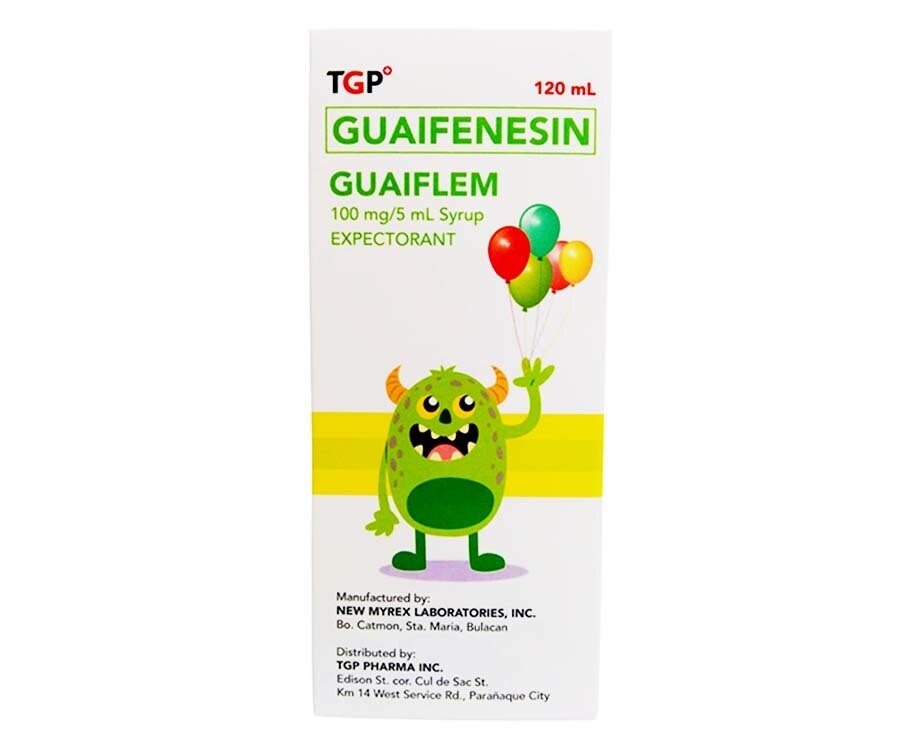 TGP Guaifenesin Guaiflem 100mg/ 5mL Cool Menthol Flavor Syrup 120mL