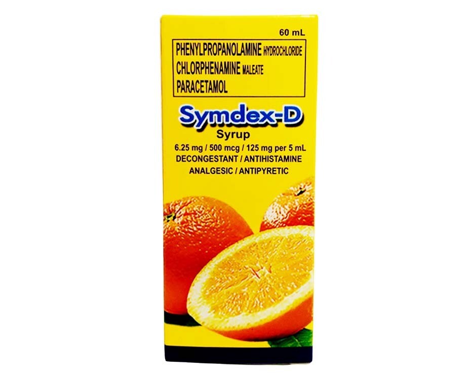 Symdex-D Syrup 6.25mg/ 500mcg/ 125mg per 5mL 60mL