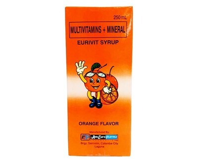Multivitamins + Mineral Eurivit Syrup Orange Flavor 250mL