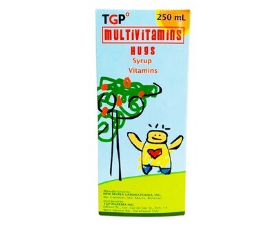TGP Multivitamins Hugs Syrup Vitamins Yummy Orange Flavor 250mL