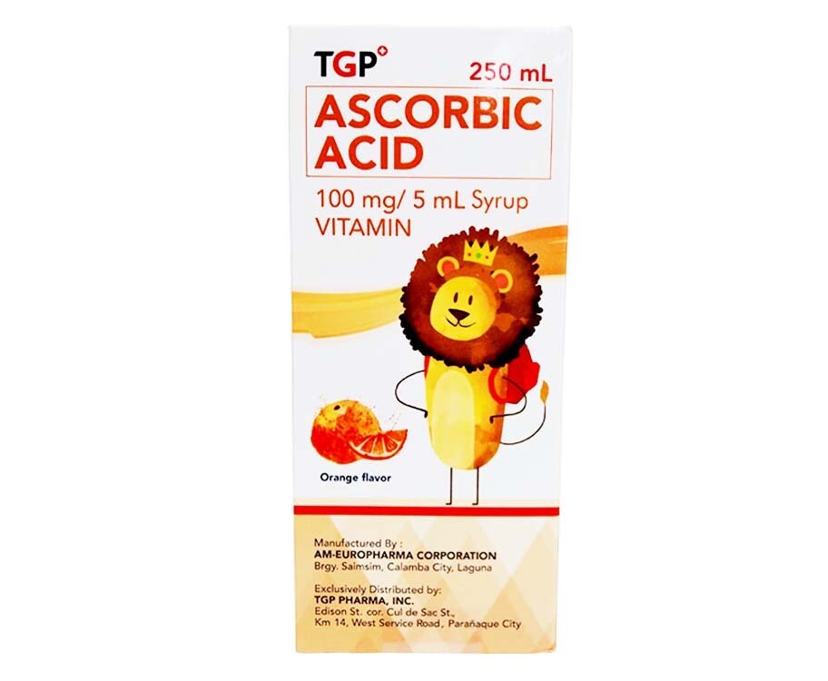 TGP Ascorbic Acid 100mg/ 5mL Orange Flavor Syrup 250mL