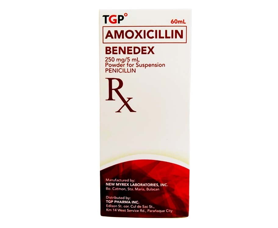 TGP Amoxicillin Benedex Orange Flavor 250mg/ 5mL 60mL
