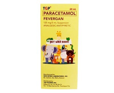 TGP Paracetamol Fevergan Suspension Orange Flavor 125mg/ 5mL 60mL