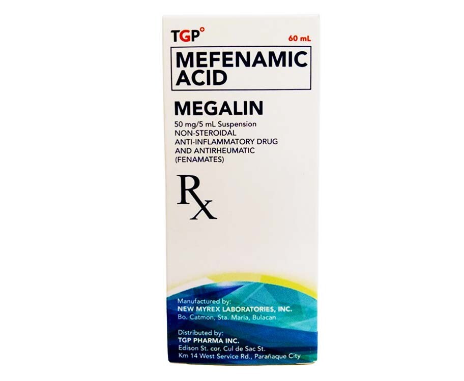 TGP Mefenamic Acid Megalin Suspension Yummy Pandan Flavor 50mg/ 5mL 60ml