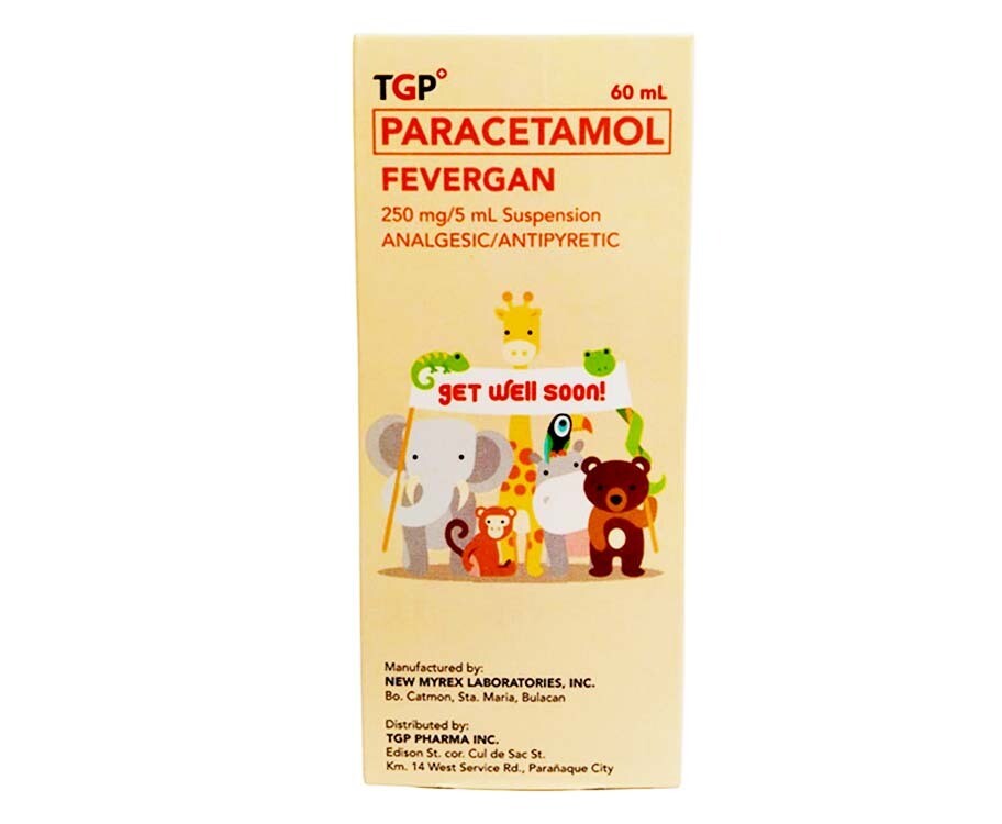 TGP Paracetamol Fevergan Suspension Orange Flavor 250mg/ 5mL 250mg 60mL