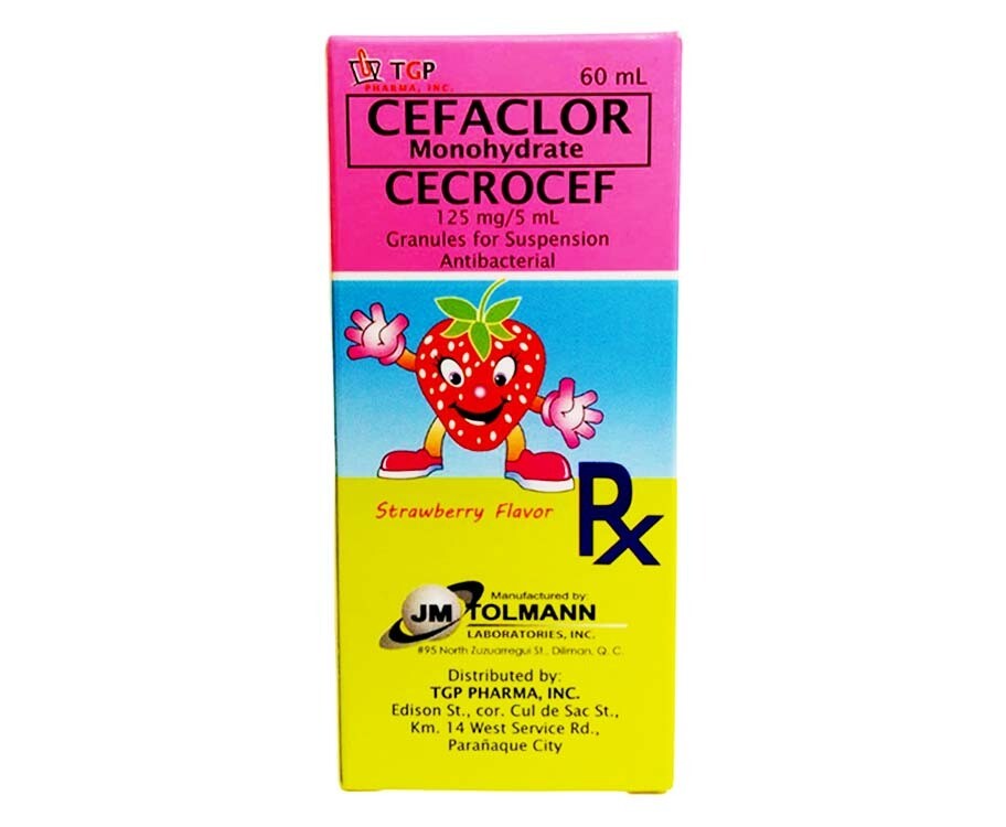 TGP Cefaclor Monohydrate Cecrocef Strawberry Flavor 125mg/ 5mL 60mL