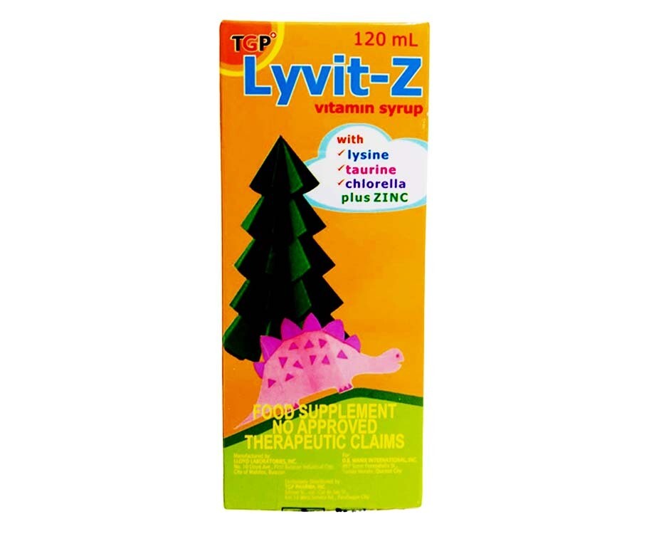 TGP Lyvit-Z Vitamin Syrup Lemon Flavor 120mL