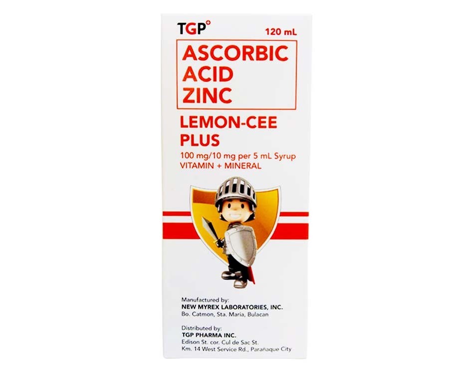TGP Ascorbic Acid Zinc Lemon-Cee Plus Mango Flavor Syrup 100mg/ 10mg per 5mL 120mL
