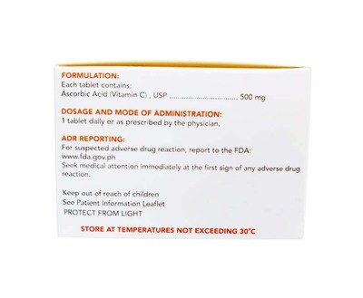 TGP Ascorbic Acid Lemon-Cee 500mg 100 Tablets