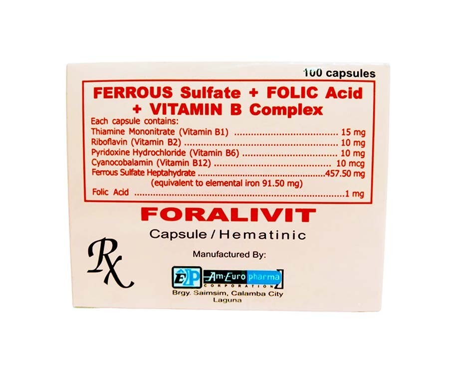 Foralivit Capsule/ Hematinic 100 Capsules