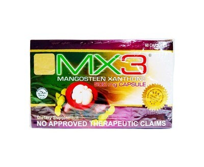 MX3 Mangosteen Xanthone 500mg Capsule 60 Capsules