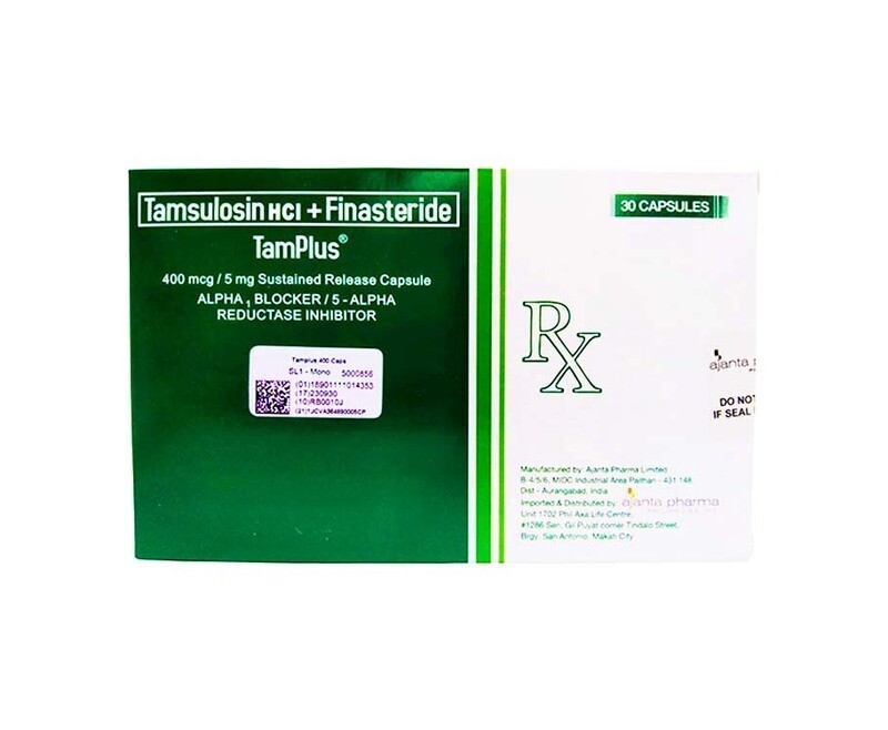 TGP Tamsulosin HCI + Finasteride TamPlus 400mcg/ 5mg Sustained Release 30 Capsules