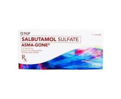 TGP Salbutamol Sulfate Asma-Gone 2.5mg/ 2.5mL 30 Nebules