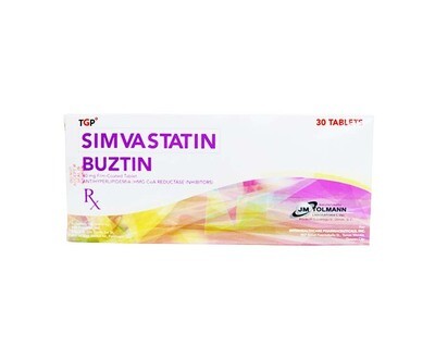 TGP Simvastatin Buztin 40mg Film-Coated 30 Tablets