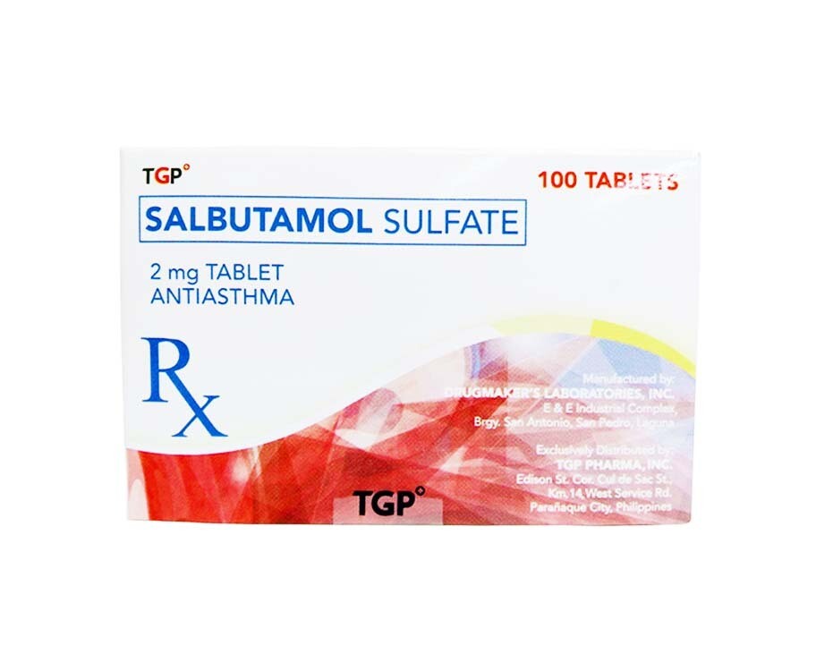 TGP Salbutamol Sulfate 2mg 100 Tablets