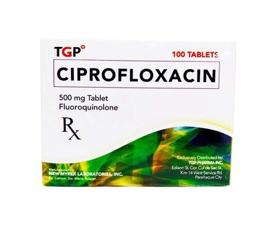 TGP Ciprofloxacin 500mg 100 Tablets