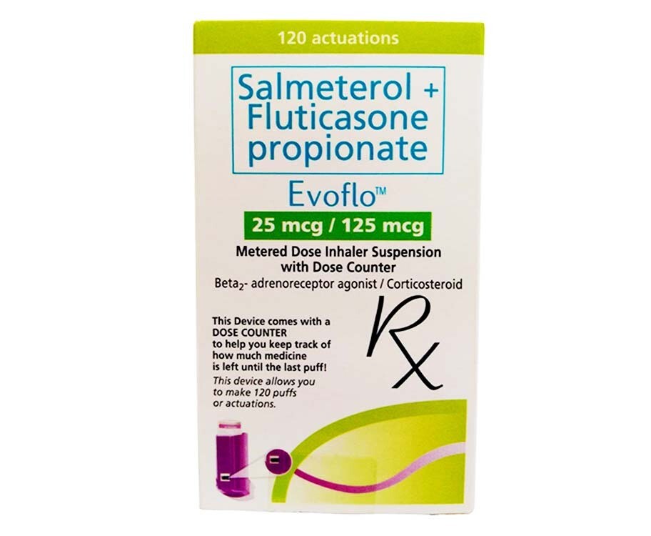 Evoflo Salmeterol + Fluticasone Propionate 25mcg/ 125mcg 120 Actuations