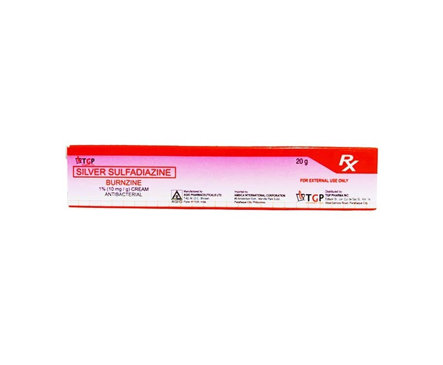 TGP Burnzine Silver Sulfadiazine 1% (10mg/ g) Cream 20g