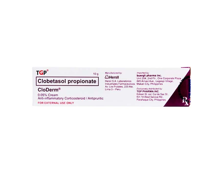 TGP Clobetasol Propionate CloDerm 0.05% Cream 10g
