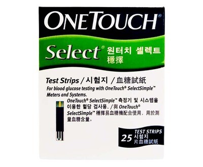One Touch Select Test Strips 25 Pieces