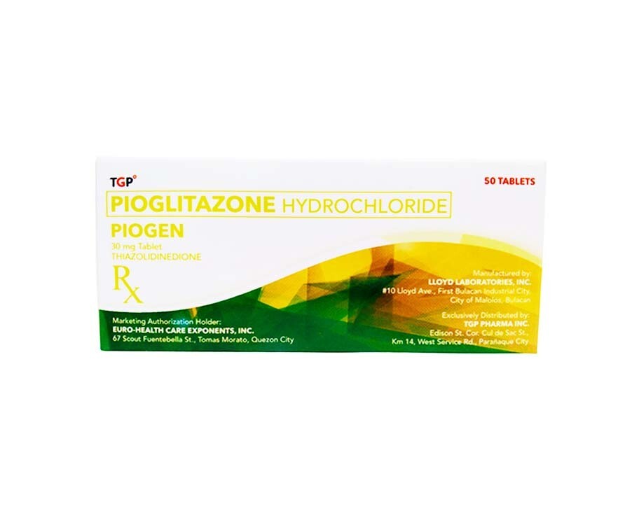 TGP Piogen Pioglitazone Hydrochloride 30mg 50 Tablets