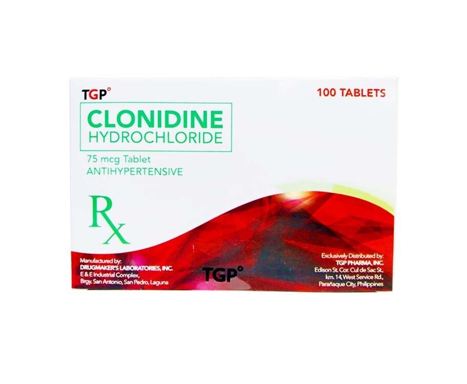 TGP Clonidine Hydrochloride 75mcg 100 Tablets