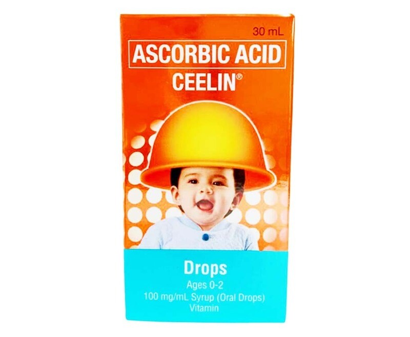 Ascorbic Acid Ceelin Syrup Ages 0-2 100mg/ mL (Oral Drops) 30mL