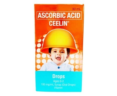 Ascorbic Acid Ceelin Syrup Ages 0-2 100mg/ mL (Oral Drops) 30mL