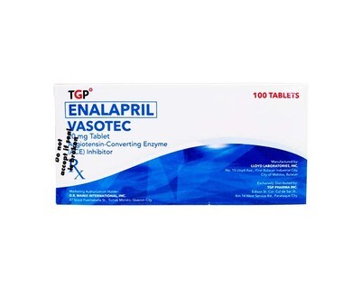 TGP Vasotec Enalapril Maleate 20mg 100 Tablets