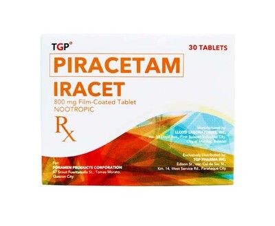 TGP Piracetam Iracet 800mg Film-Coated 30 Tablets