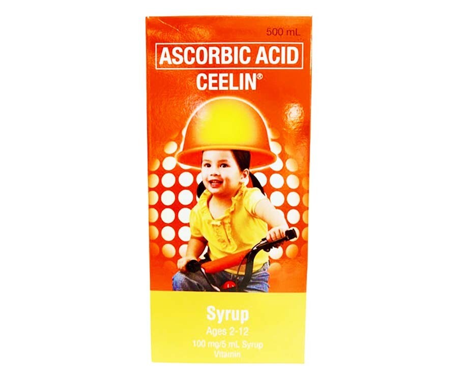 Ascorbic Acid Ceelin Syrup Ages 2-12 100mg/ 5mL Syrup 500mL