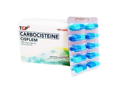 TGP Cisflem Carbocisteine 500mg 100 Capsules