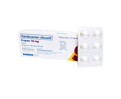 Sandoz Frepan Cardesartan Cilexetil 16mg (3 Blister Packs x 10 Tablets)