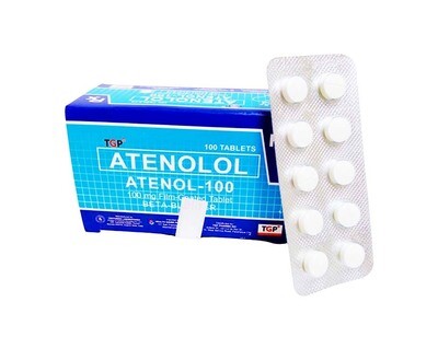 TGP Atenolol Atenol-100 100mg Film-Coated 100 Tablets