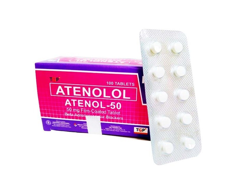 TGP Atenolol Atenol-50 50mg Film-Coated 100 Tablets