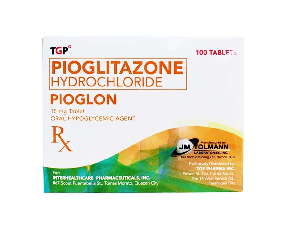 TGP Pioglon Pioglitazone Hydrochloride 15mg 100 Tablets