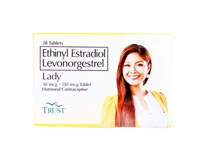 Ethinyl Estradiol Levonorgestrel Lady 30mcg/ 150mcg 28 Tablets
