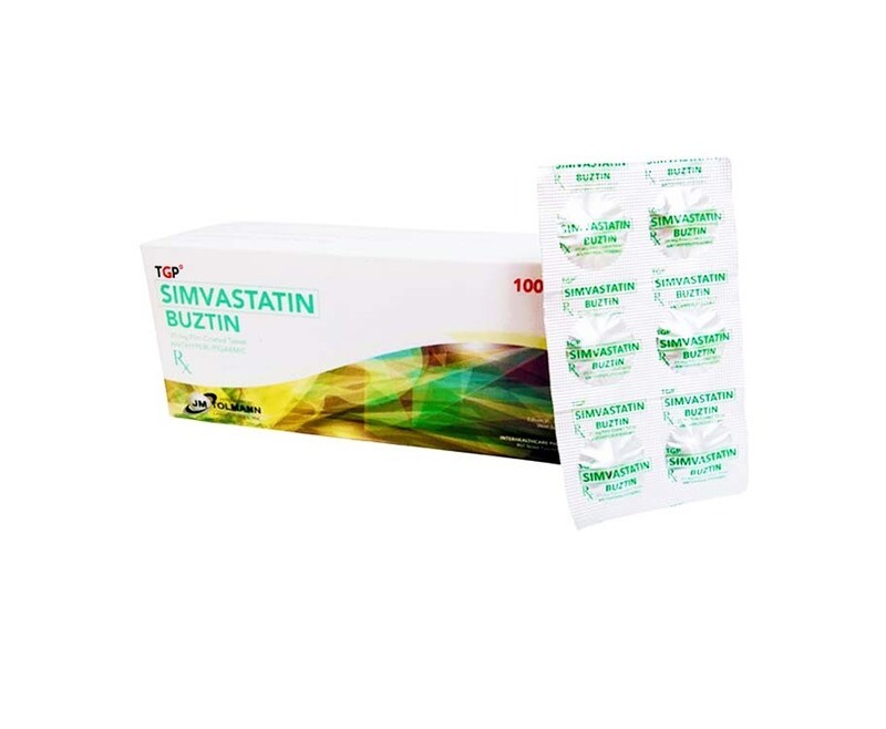 TGP Simvastatin Buztin 20mg Film-Coated 100 Tablets