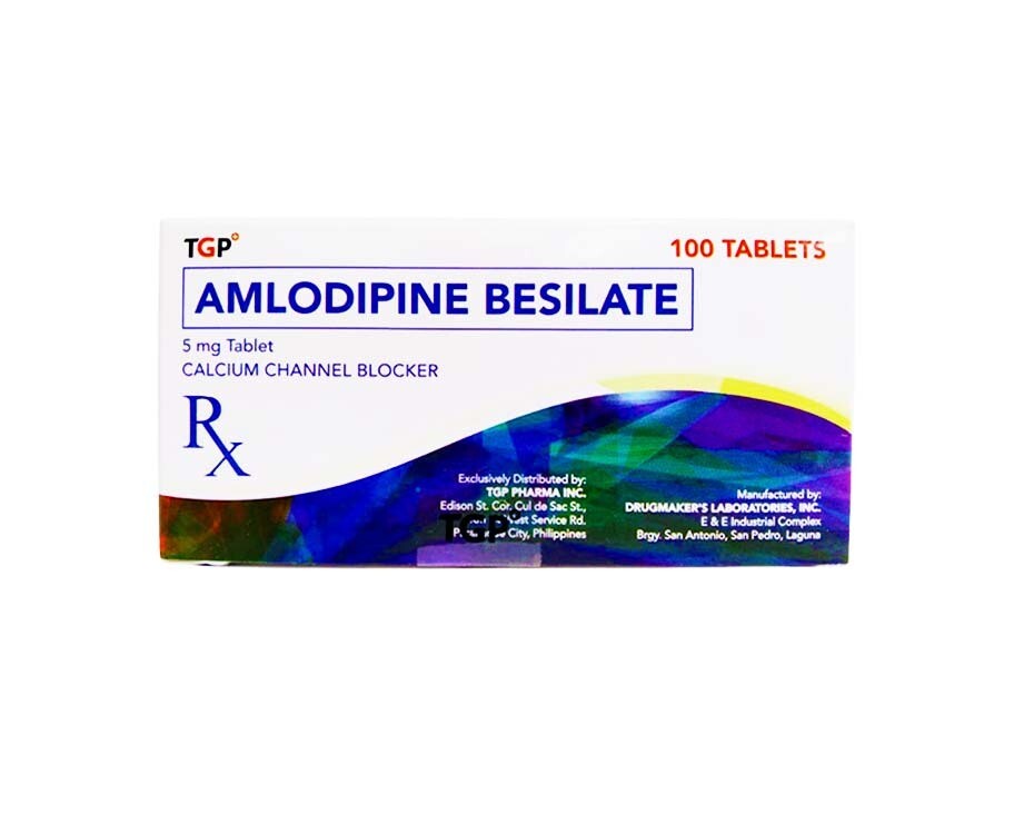 TGP Amlodipine Besilate 5mg 100 Tablet