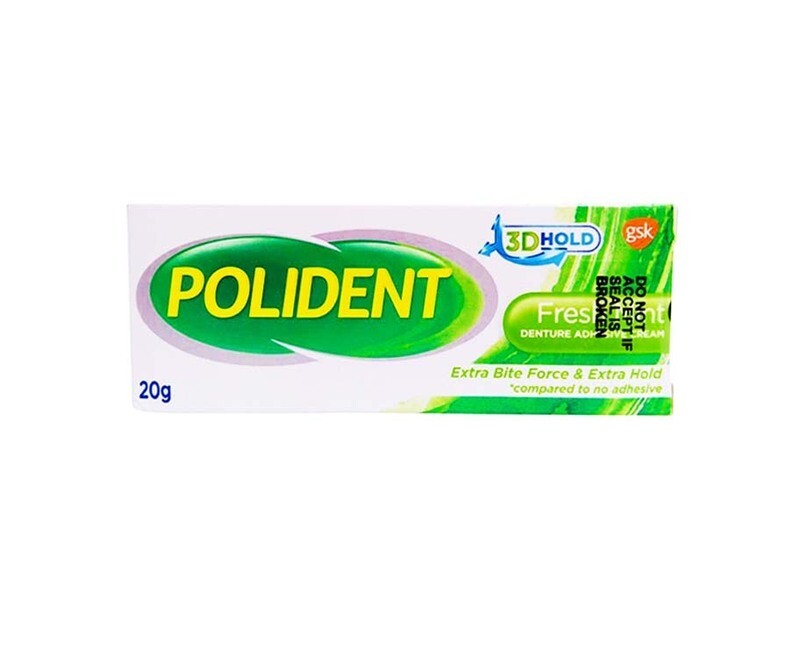 Polident Denture Adhesive Cream Fresh Mint 20g