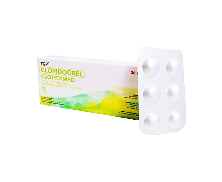 TGP Clopidogrel Clotfixmed 75mg Film-Coated Tablet Antithrombotic/ Antiplatelet 30 Tablets