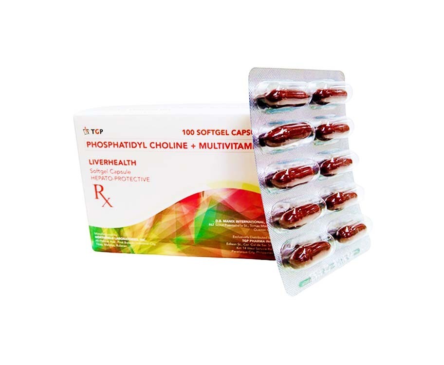 TGP Phosphatidyl Choline + Multivitamins Liverhealth 100 Softgel Capsules