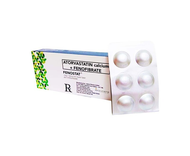 Atorvastatin Calcium + Fenofibrate Fenostat 10mg/ 160mg Film-Coated 30 Tablets