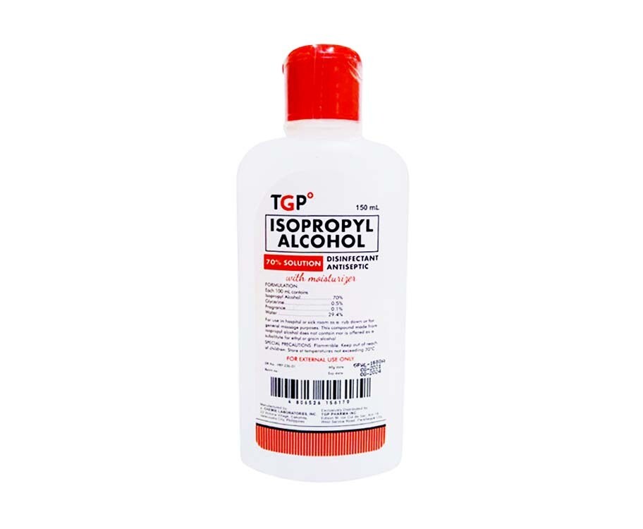 TGP Isopropyl Alcohol 70% Solution Disinfectant Antiseptic with Moisturizer 150mL
