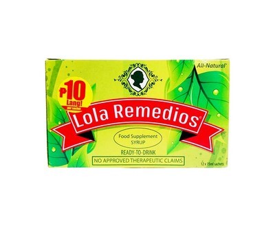 Lola Remedios Food Supplement Syrup Ready-to-Drink All-Natural (12 Sachets x 15mL)