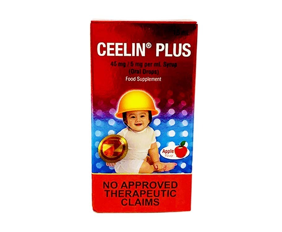 Ceelin Plus Food Supplement (Oral Drops) 40mg/ 5mg per mL Syrup (15mL)
