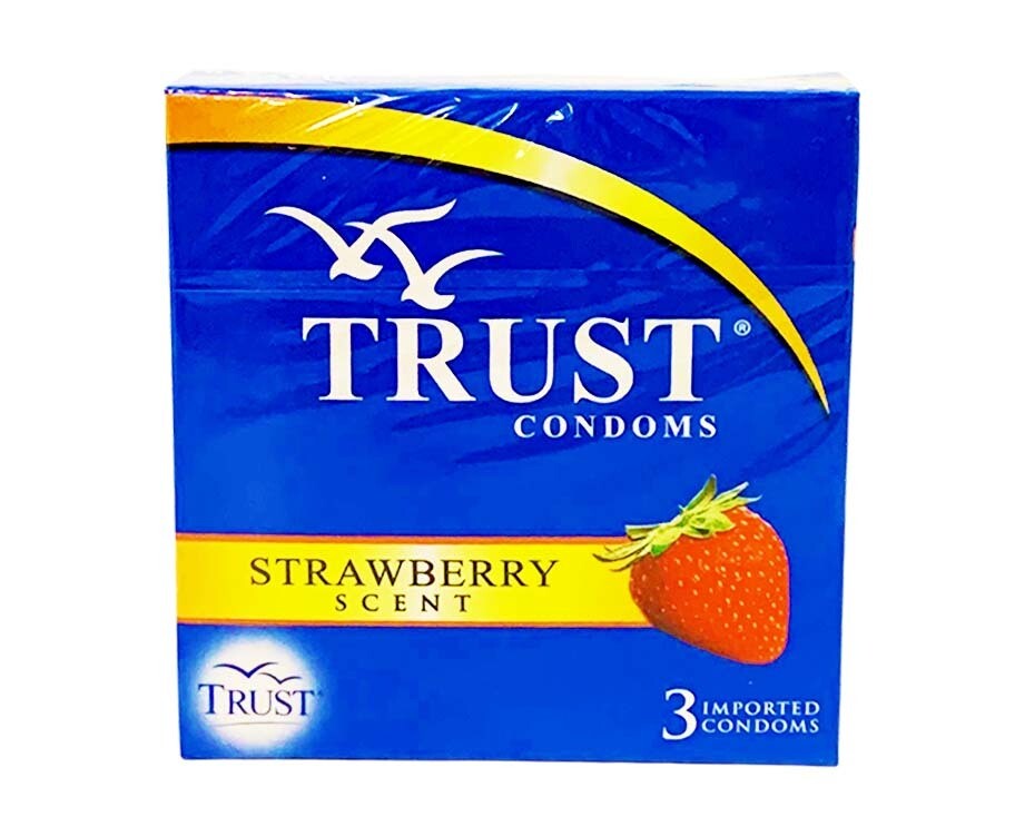 Trust Condoms Strawberry Scent (3 Imported Condoms)