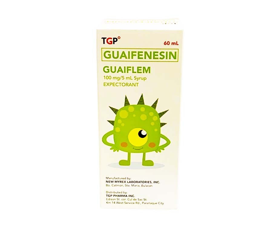 TGP Guaifenesin Guaiflem Expectorant 100mg/ 5mL Syrup 60mL